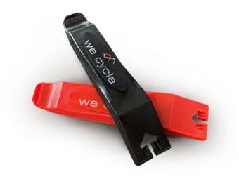 we cycle Team Fahrrad Reifenheber Set schwarz/rot 