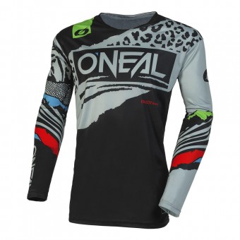 O'Neal Mayhem Wild Youth Kinder FR Jersey Trikot lang schwarz/grau 2023 Oneal 