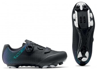 Northwave Origin Plus 2 Damen MTB Fahrrad Schuhe irisierend schwarz/grün/lila 2023 39