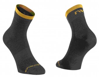 Northwave Origin Fahrrad Socken schwarz/gelb 2024 
