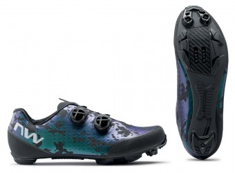 Northwave Rebel 3 MTB Fahrrad Schuhe irisierend grün/lila/schwarz 2024 