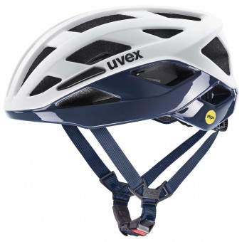 uvex i-volute MIPS Rennrad / Gravel Fahrrad Helm matt weiß/blau 2026 