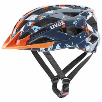 uvex Air Wing 2 Fahrrad Helm papaya orange/blau 2026 