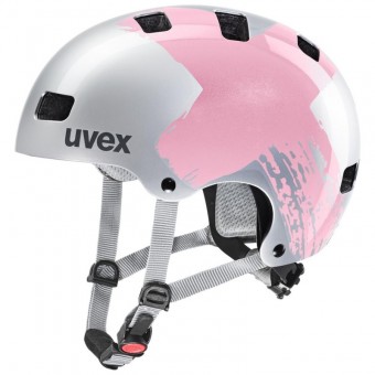 Uvex Kid 3 Kinder BMX Dirt Fahrrad Helm silberfarben/rosa 2025 