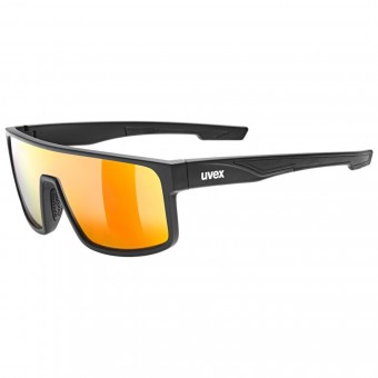 Uvex LGL 51 Sport / Freizeit Brille matt schwarz/mirror rot 