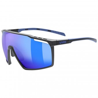 Uvex Mtn Perform Outdoor / Sport Brille matt schwarz/blau/mirror blau 