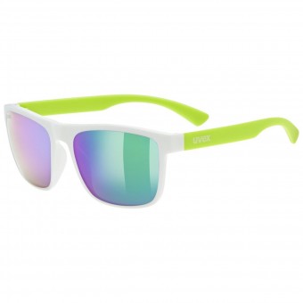 Uvex Rookie Kinder Fahrrad / Freizeit Brille weiß/grün/mirror grün 