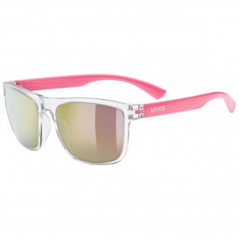 Uvex Rookie Kinder Fahrrad / Freizeit Brille klar pink/mirror pink 