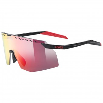 uvex Pace Stage Fahrrad / Sport Brille matt schwarz/mirror rot 2026 