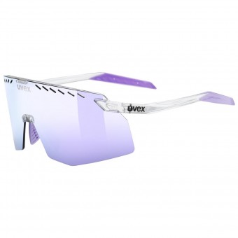 uvex Pace Stage Fahrrad / Sport Brille matt klar/mirror rosa 2026 