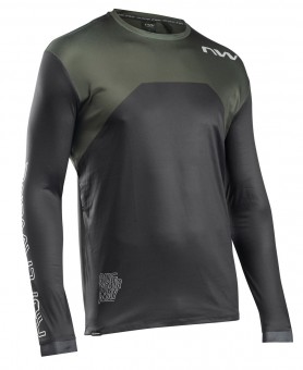 Northwave Sharp Fahrrad Trikot lang schwarz/grün 2024 