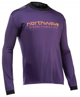 Northwave Sharp Fahrrad Trikot lang lila/orange 2025 