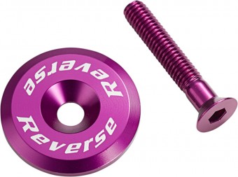 Reverse Steuersatzkappe Alu mit Schraube dunkel lila 