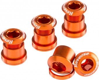 Reverse Kettenblattschrauben 4er Set Aluminium orange 