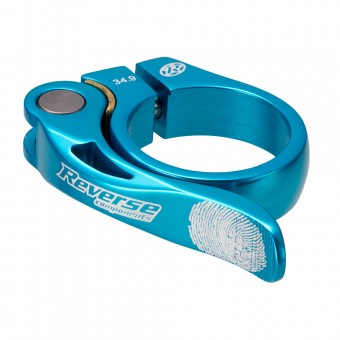 Reverse Long Life Sattelklemme mit Schnellspanner 34.9mm hell blau 