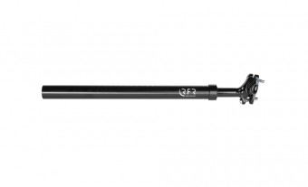 RFR gefederte Fahrrad Sattelstütze 27.2mm / 30.9mm / 31.6mm x 400mm schwarz 30.9mm x 400mm 60-90kg