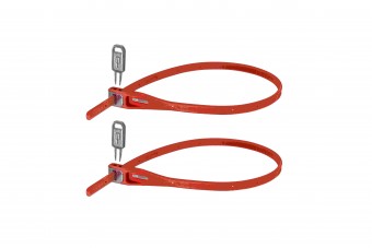 Hiplok Z Lok Twin Pack 2er Set 40cm Fahrrad Kabelbinderschloss rot 
