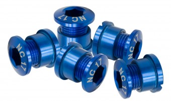 NC-17 Kettenblattschraube 5 Loch Set blau 