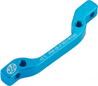Reverse Scheibenbremsen Adapter 2in1 IS-PM 160 vorne & hinten 140mm hell blau 