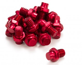 Reverse Escape Pedal Pin Set Alu rot 