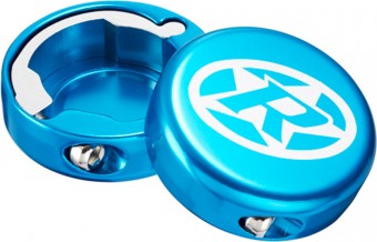 Reverse Griff Endkappen geschlossen 2 Stück hell blau 