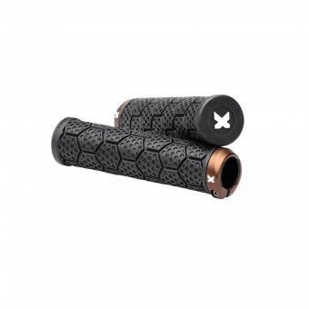 Sixpack D-Trix AL Lock-On Fahrrad Schraubgriffe schwarz/bronzefarben 