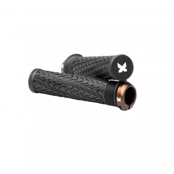 Sixpack S-Trix AL Lock-On Fahrrad Schraubgriffe schwarz/bronzefarben 