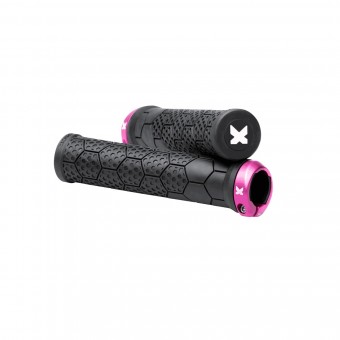 Sixpack Z-Trix AL Lock-On Fahrrad Schraubgriffe schwarz/pink 
