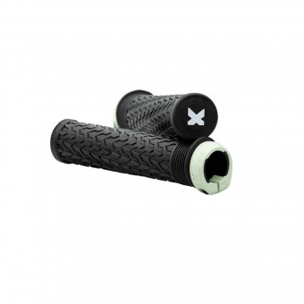 Sixpack S-Trix PA Lock-On Fahrrad Schraubgriffe schwarz/smoked grün 