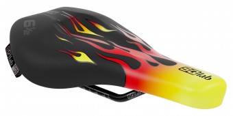 SQlab 6 1/2 Ergowave Flames Kinder Fahrrad Sattel schwarz/rot 