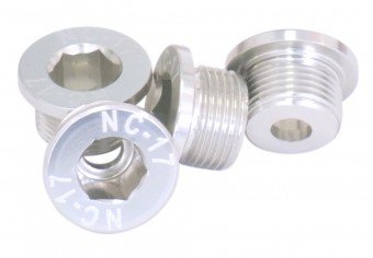 NC-17 Kettenblattschraube 4 Loch M10 für Sram silber 