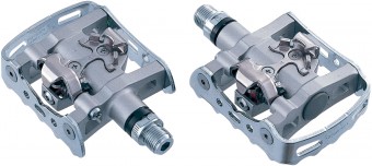 Shimano E-PDM324 SPD Kombi Fahrrad Pedal silber 