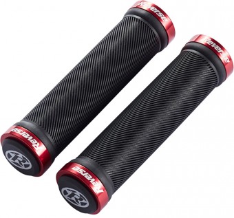 Reverse Grip Spin Lock-On Fahrrad Schraubgriffe schwarz/rot 