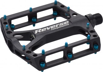 Reverse Black ONE Flat Fahrrad Pedal schwarz/hell blau 