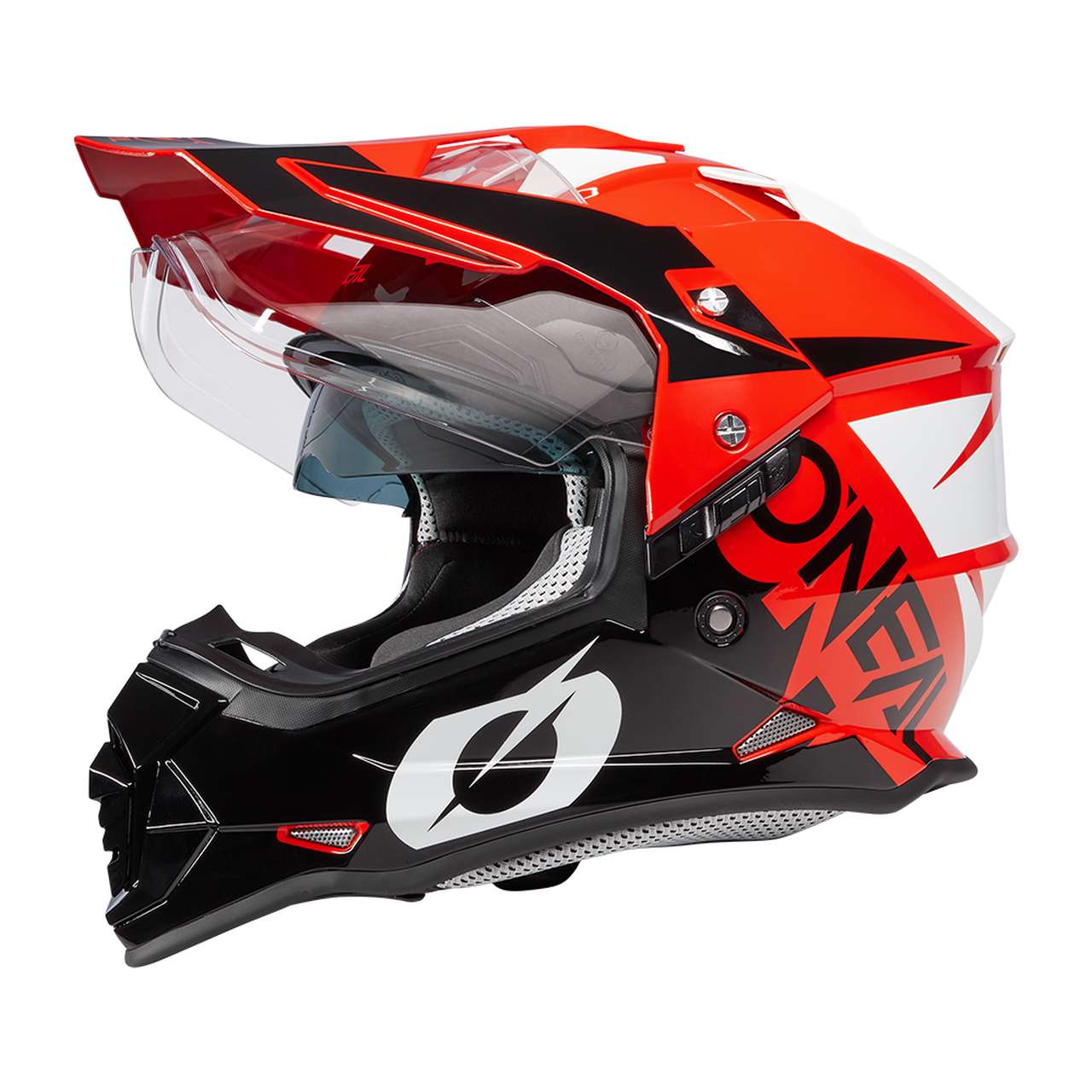 O'Neal Sierra R Enduro MX Motorrad Helm schwarz/rot 2023 Oneal