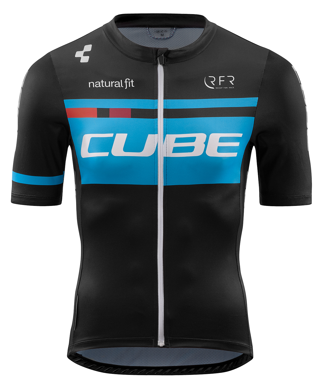 Cube Teamline Competition Fahrrad Trikot kurz schwarz/blau