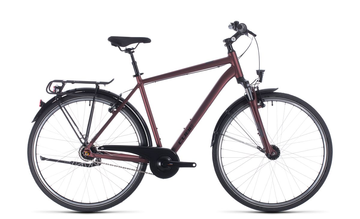 Cube Town Pro Trekking Fahrrad rot/schwarz 2020 von Top