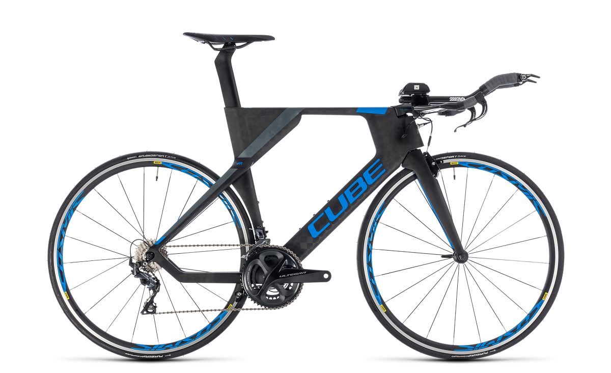 Cube Aerium Race Triathlon Fahrrad schwarz/blau 2020 von
