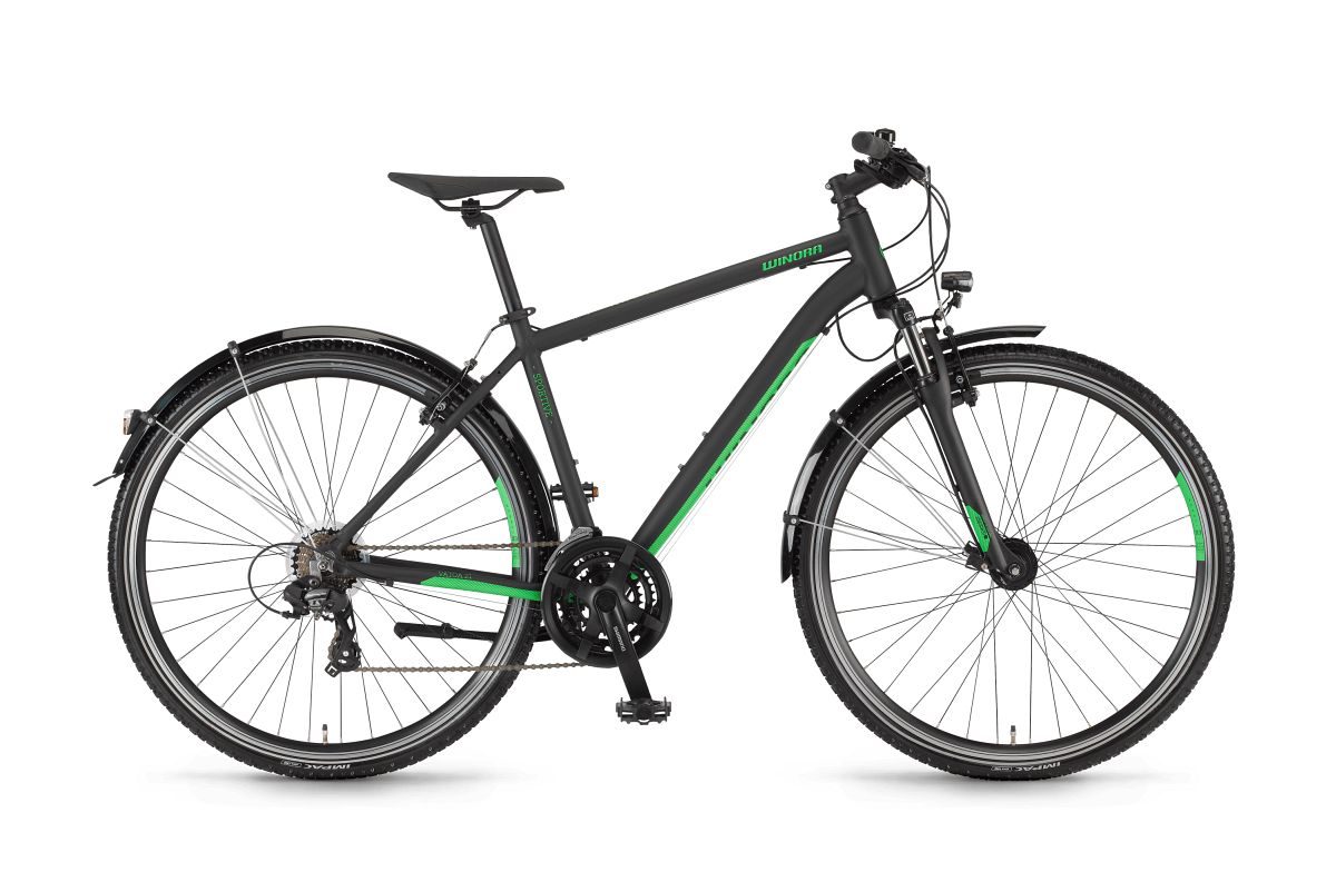 Winora Vatoa 21 Trekking Fahrrad schwarz/grün 2020 von