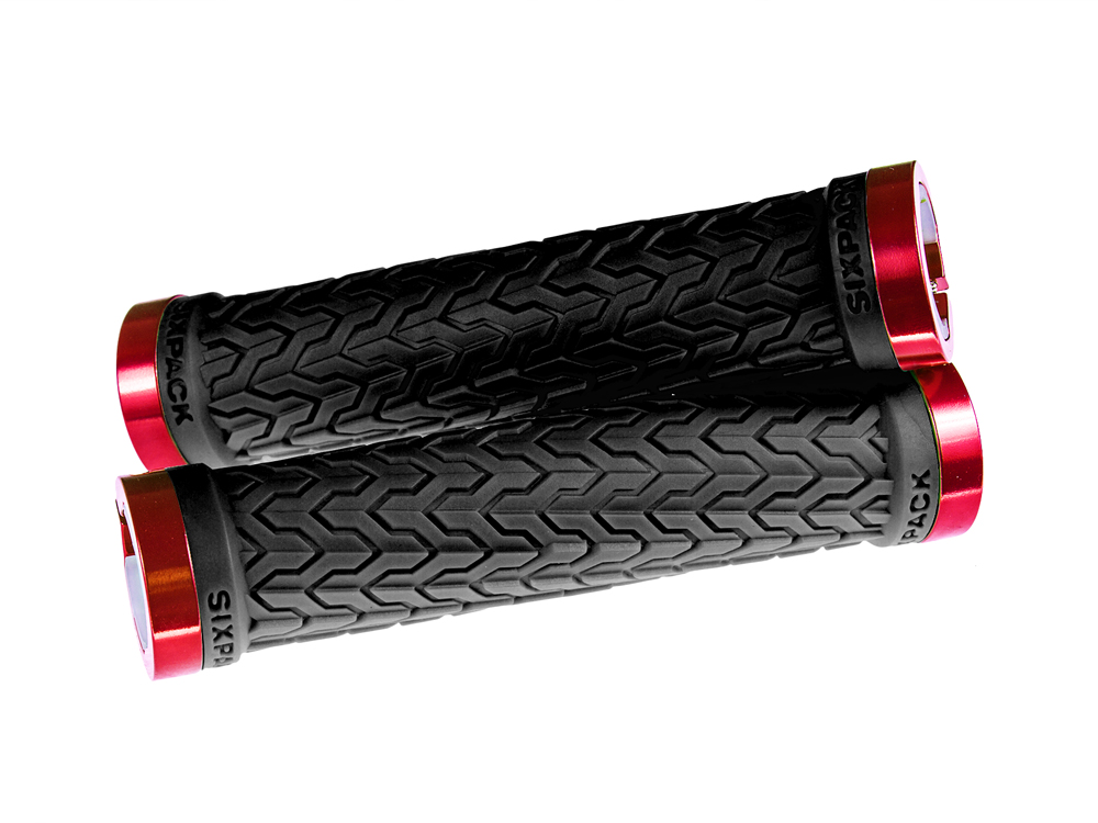 Sixpack S-Trix Lock-On Fahrrad Schraubgriffe schwarz/rot
