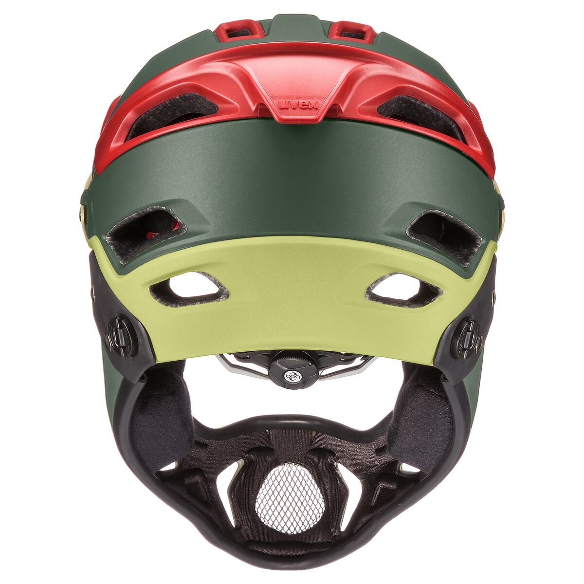 Uvex Jakkyl Hde MTB Fahrrad Helm grün/rot 2019 von Top